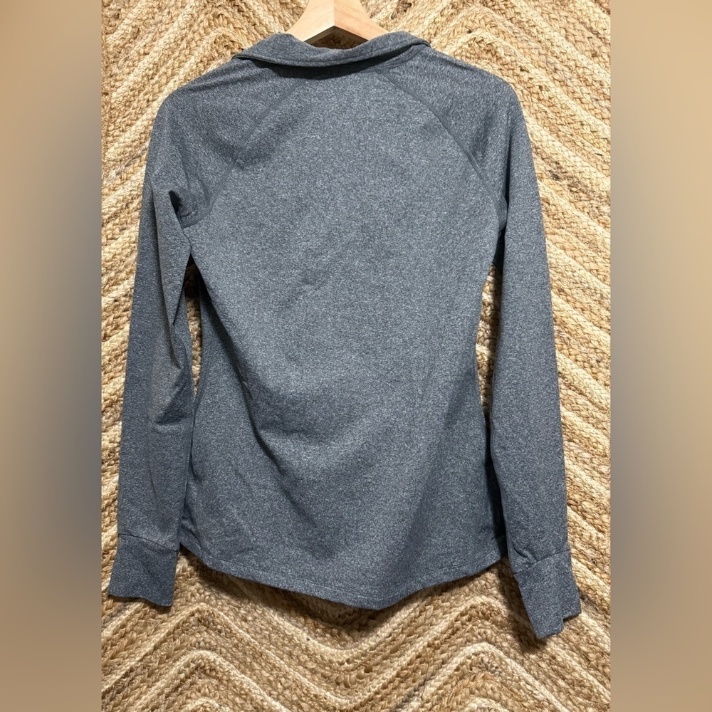 Natural Reflections Gray Quarter Zip Pullover Long Sleeve,Lightweight,Size M - Picture 2 of 8